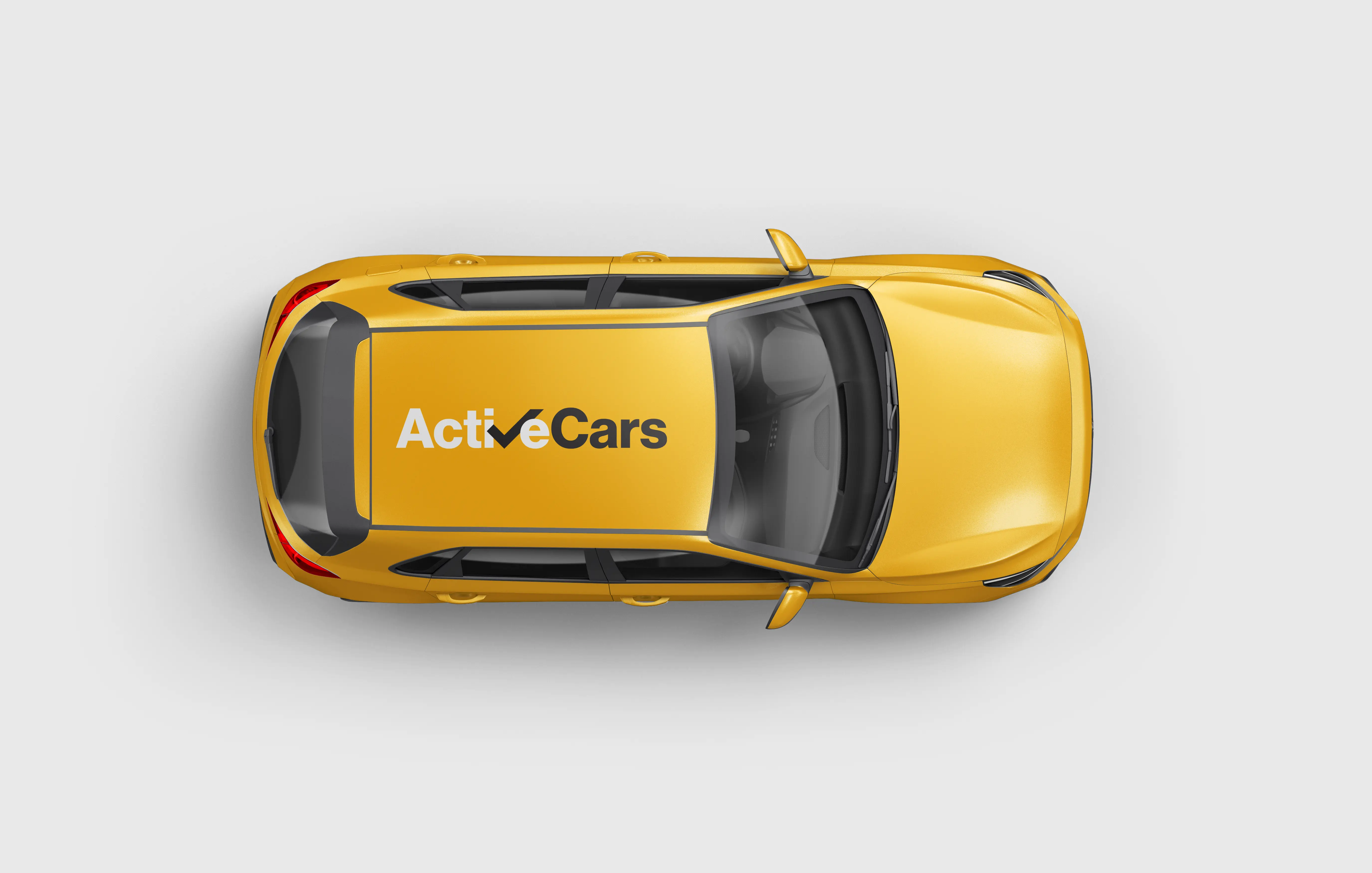 Active Cars — logo livery on a fleet vehicle